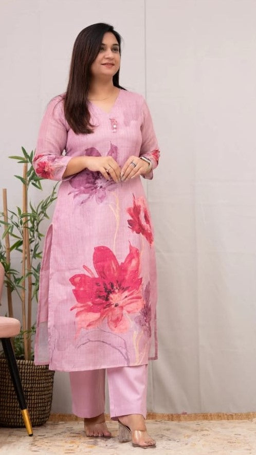 Chanderi cotton suit